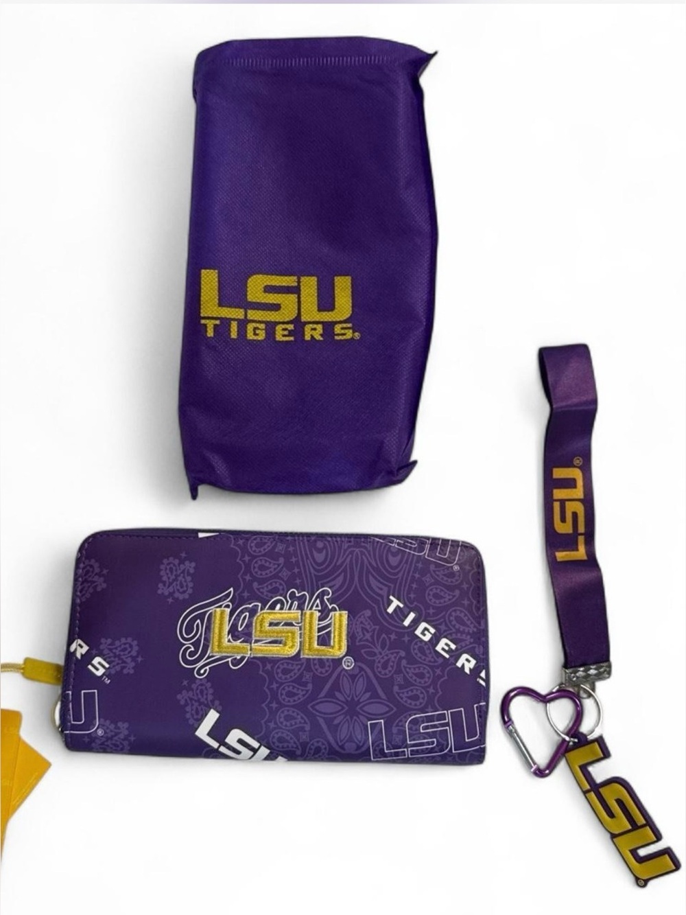 Montana West LSU Purple and Gold Wallet Wristlet Set NWT